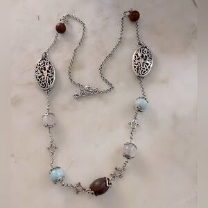 Blue and Brown Brighton necklace